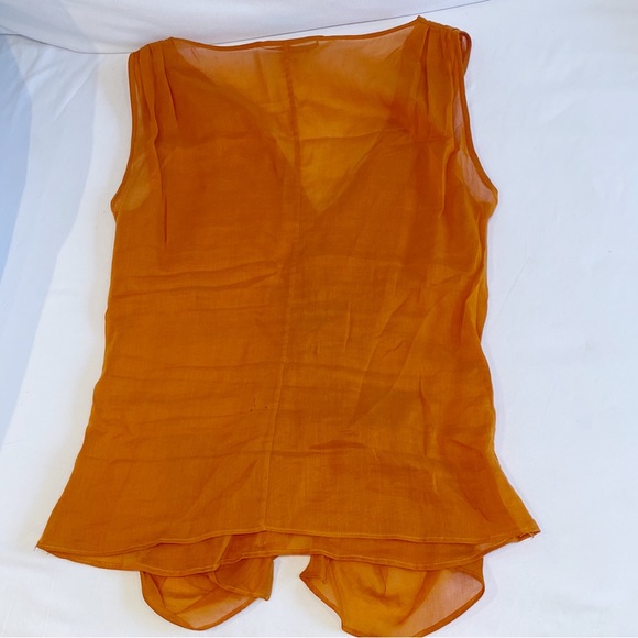 Vintage Valentino Silk Blouse, Burnt Orange - Picture 4 of 6